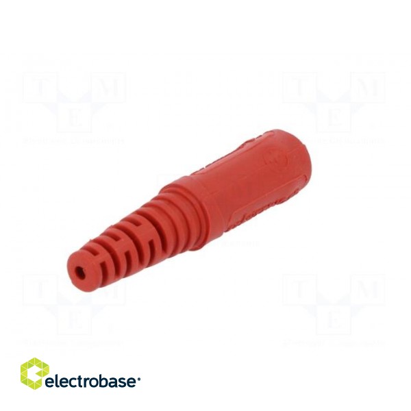 Socket | 4mm banana | 10A | 70VDC | red | nickel plated | on cable | Ø: 2mm paveikslėlis 6