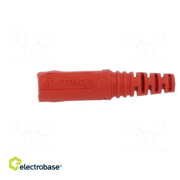 Socket | 4mm banana | 10A | 70VDC | red | nickel plated | on cable | Ø: 2mm фото 3
