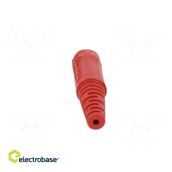 Socket | 4mm banana | 10A | 70VDC | red | nickel plated | on cable | Ø: 2mm paveikslėlis 5