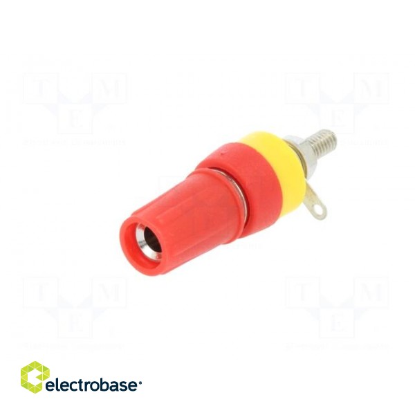 Socket | 4mm banana | 15A | 250VDC | L: 42mm | red | nickel plated image 2