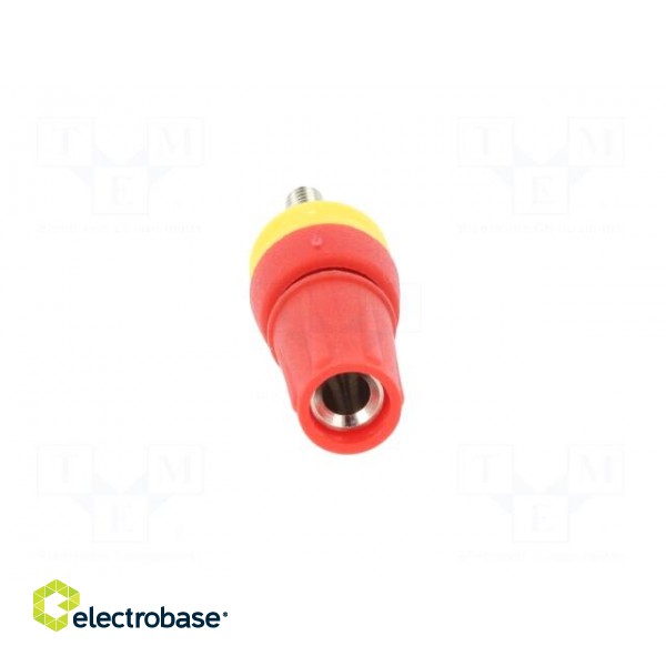 Socket | 4mm banana | 15A | 250VDC | L: 42mm | red | nickel plated image 9