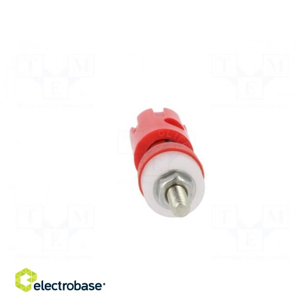 Socket | 4mm banana | 15A | 48VDC | red | nickel plated | on panel image 5