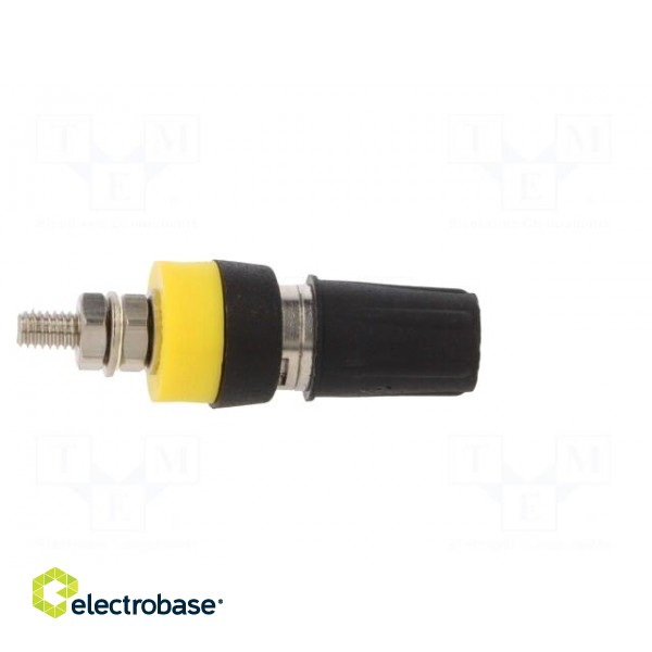 Socket | 4mm banana | 15A | black | on panel | Connection: soldered image 7