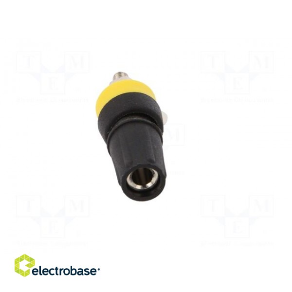 Socket | 4mm banana | 15A | black | on panel | Connection: soldered image 9