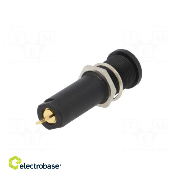 Socket | 4mm banana | 16A | 6000V | black | gold-plated | on panel image 6