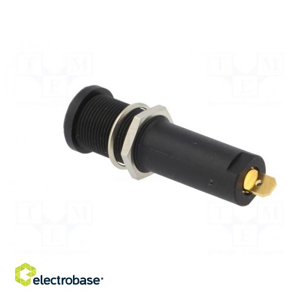 Socket | 4mm banana | 16A | 6000V | black | gold-plated | on panel image 4