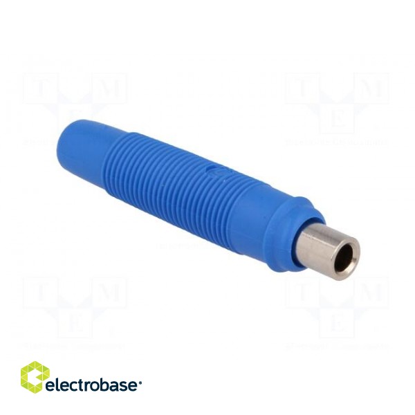Socket | 4mm banana | 16A | 60VDC | blue | nickel plated | on cable | 3mΩ image 8
