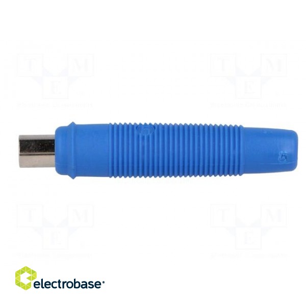 Socket | 4mm banana | 16A | 60VDC | blue | nickel plated | on cable | 3mΩ image 3