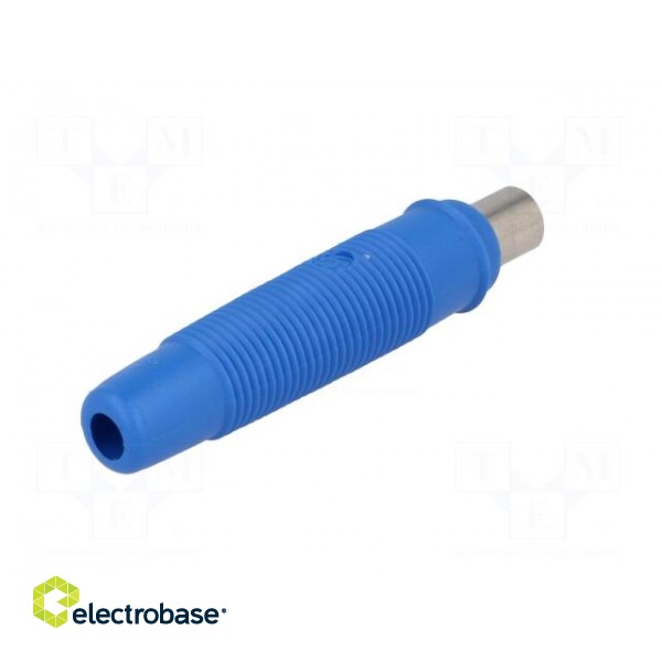 Socket | 4mm banana | 16A | 60VDC | blue | nickel plated | on cable | 3mΩ paveikslėlis 6