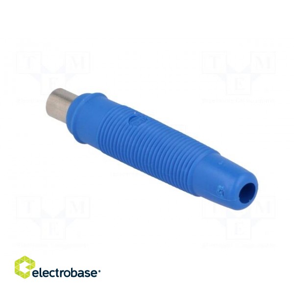 Socket | 4mm banana | 16A | 60VDC | blue | nickel plated | on cable | 3mΩ image 4