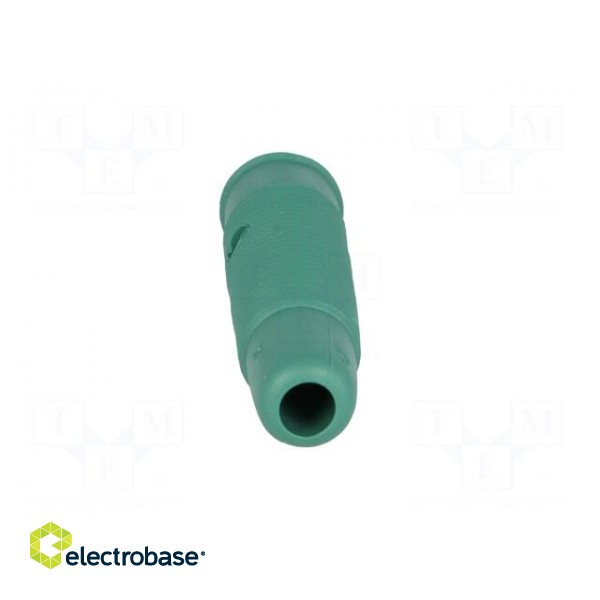 Socket | 4mm banana | 16A | 60VDC | green | nickel plated | on cable image 5