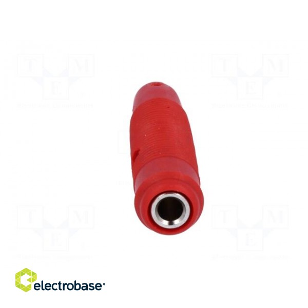 Socket | 4mm banana | 16A | 60VDC | red | nickel plated | on cable | 3mΩ фото 9