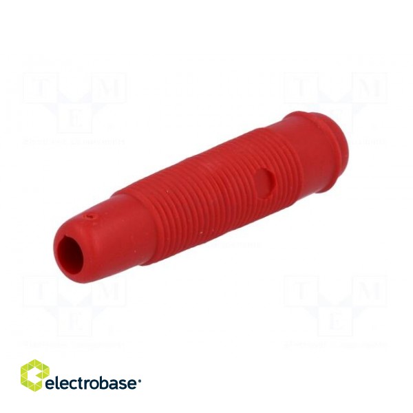 Socket | 4mm banana | 16A | 60VDC | red | nickel plated | on cable | 3mΩ paveikslėlis 6