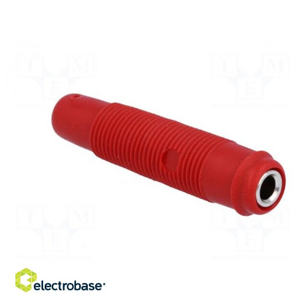 Socket | 4mm banana | 16A | 60VDC | red | nickel plated | on cable | 3mΩ фото 8