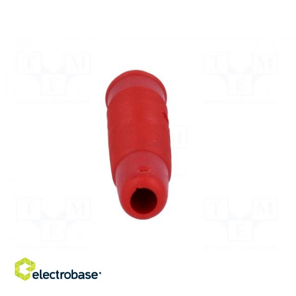 Socket | 4mm banana | 16A | 60VDC | red | nickel plated | on cable | 3mΩ paveikslėlis 5