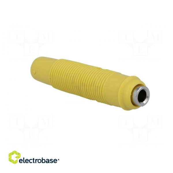 Socket | 4mm banana | 16A | 60VDC | yellow | nickel plated | on cable фото 8