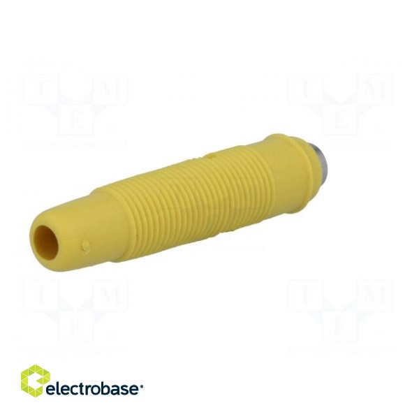 Socket | 4mm banana | 16A | 60VDC | yellow | nickel plated | on cable фото 6