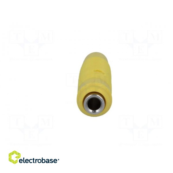 Socket | 4mm banana | 16A | 60VDC | yellow | nickel plated | on cable image 9