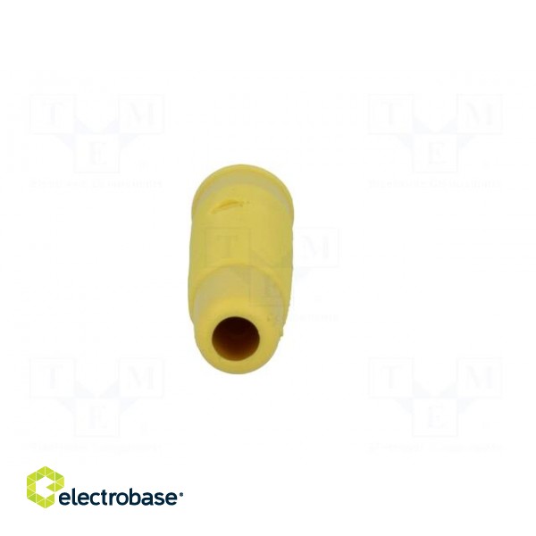 Socket | 4mm banana | 16A | 60VDC | yellow | nickel plated | on cable image 5
