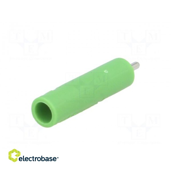 Socket | 4mm banana | 20A | 1kV | 1kVAC | 29.5mm | green | nickel plated image 6
