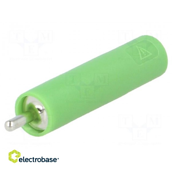 Socket | 4mm banana | 20A | 1kVAC | green | nickel plated | -25÷80°C image 1