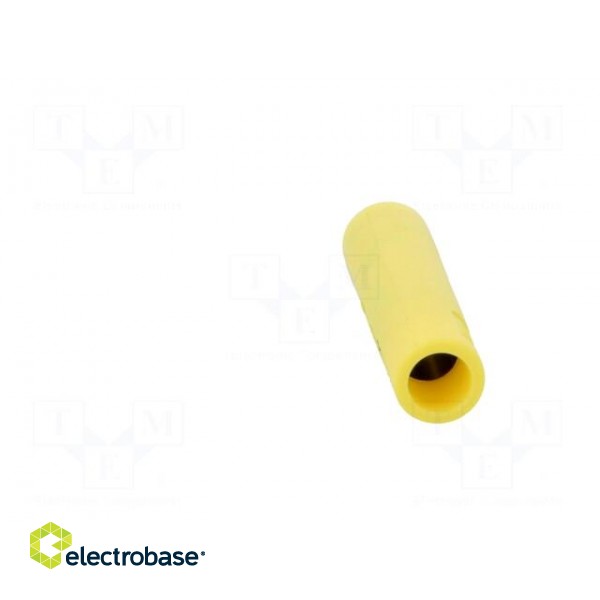 Socket | 4mm banana | 20A | 1kV | 1kVAC | 29.5mm | yellow | nickel plated image 5