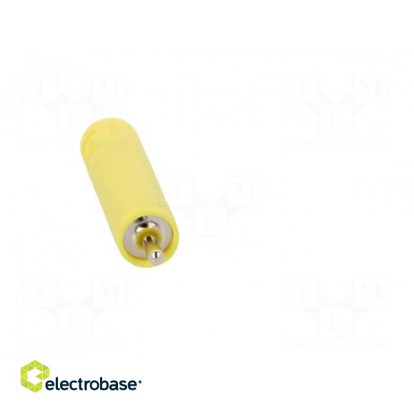 Socket | 4mm banana | 20A | 1kV | 1kVAC | 29.5mm | yellow | nickel plated image 9