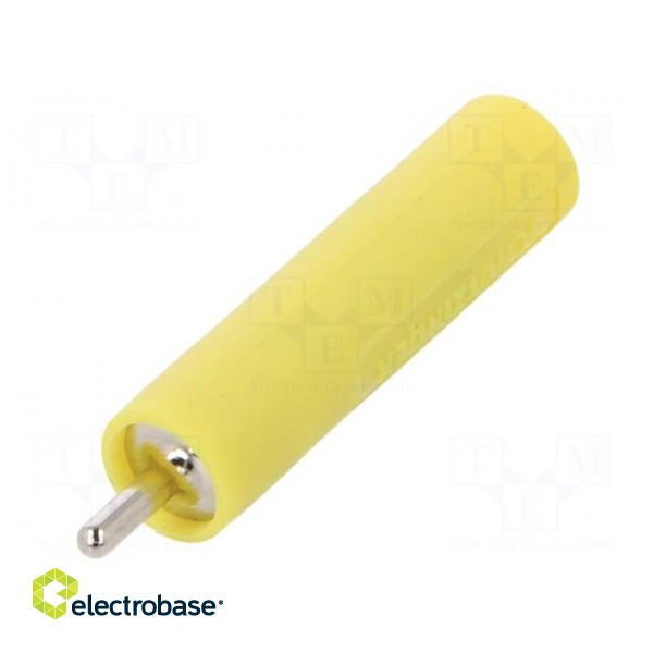 Socket | 4mm banana | 20A | 1kVAC | yellow | nickel plated | -25÷80°C paveikslėlis 1