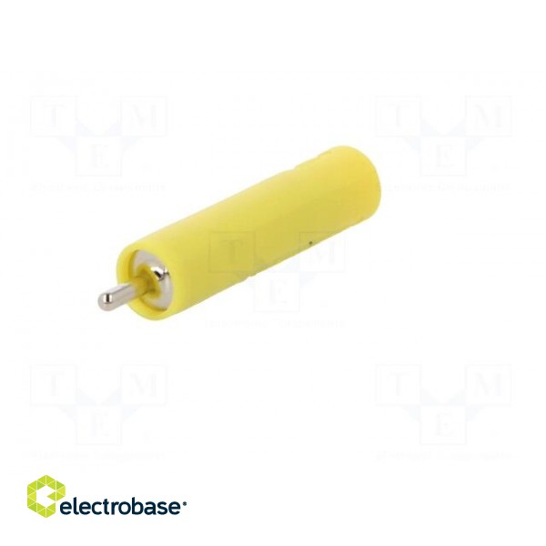 Socket | 4mm banana | 20A | 1kV | 1kVAC | 29.5mm | yellow | nickel plated image 2