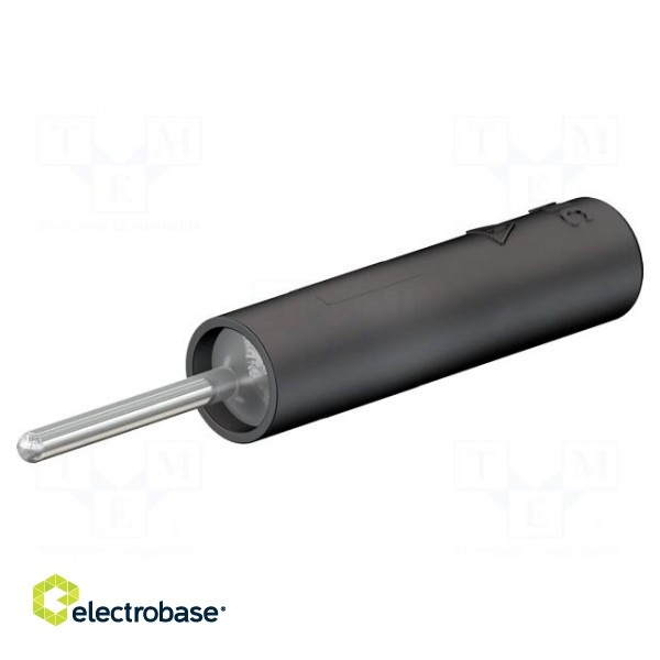 Socket | 4mm banana | 20A | black | nickel plated | crimped,screw type