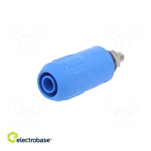 Socket | 4mm banana | 20A | blue | screw | insulated image 2