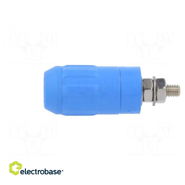 Socket | 4mm banana | 20A | blue | screw | insulated image 3
