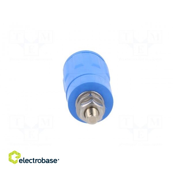 Socket | 4mm banana | 20A | blue | screw | insulated image 5