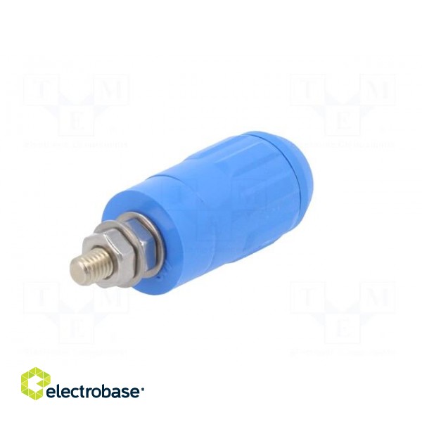 Socket | 4mm banana | 20A | blue | screw | insulated image 6