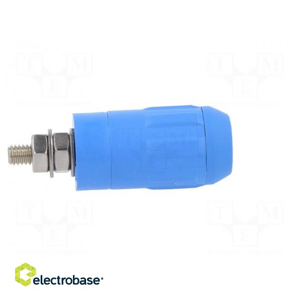 Socket | 4mm banana | 20A | blue | screw | insulated image 7
