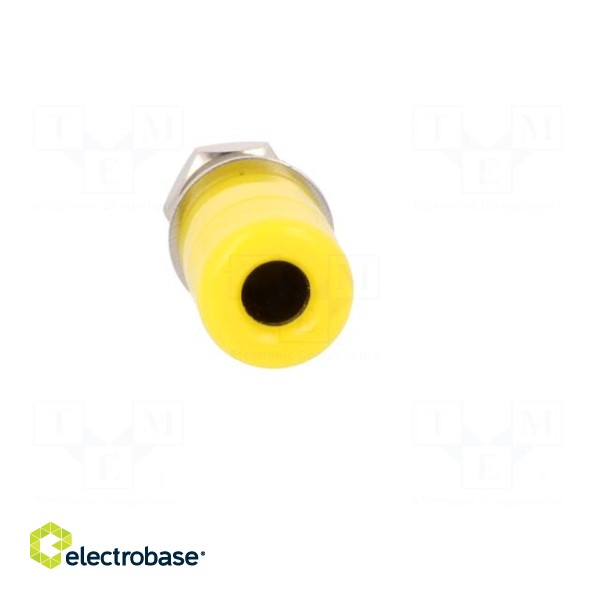 Socket | 4mm banana | 20A | Cutout: Ø7.5mm | yellow | nickel plated image 9