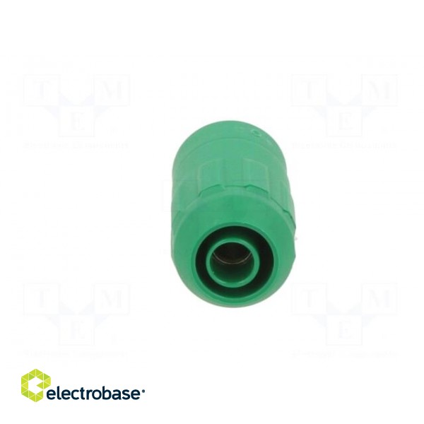 Socket | 4mm banana | 20A | green | screw | insulated фото 9