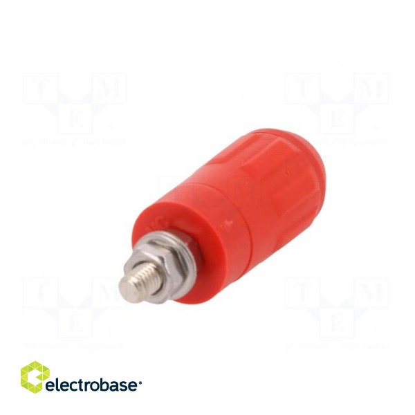 Socket | 4mm banana | 20A | red | screw | insulated image 6
