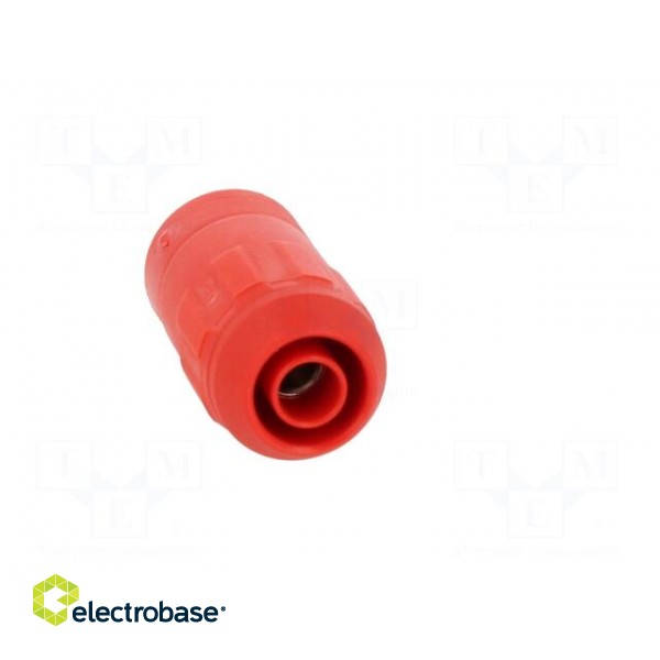 Socket | 4mm banana | 20A | red | screw | insulated image 9