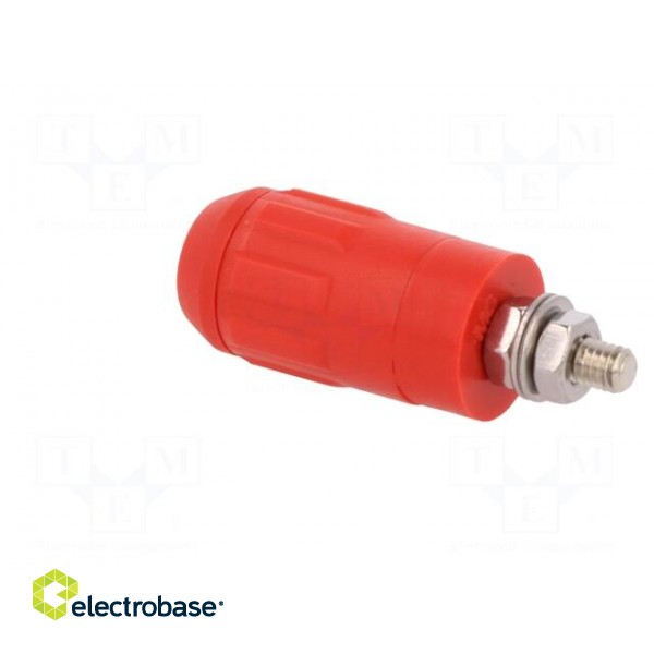 Socket | 4mm banana | 20A | red | screw | insulated image 4