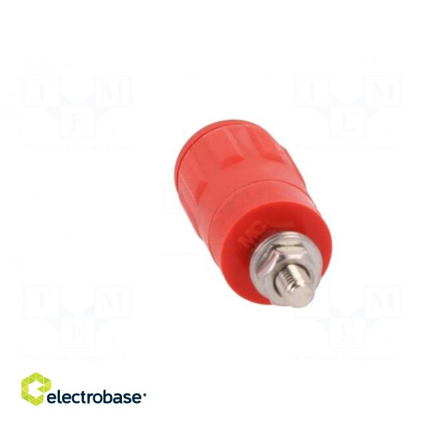 Socket | 4mm banana | 20A | red | screw | insulated image 5