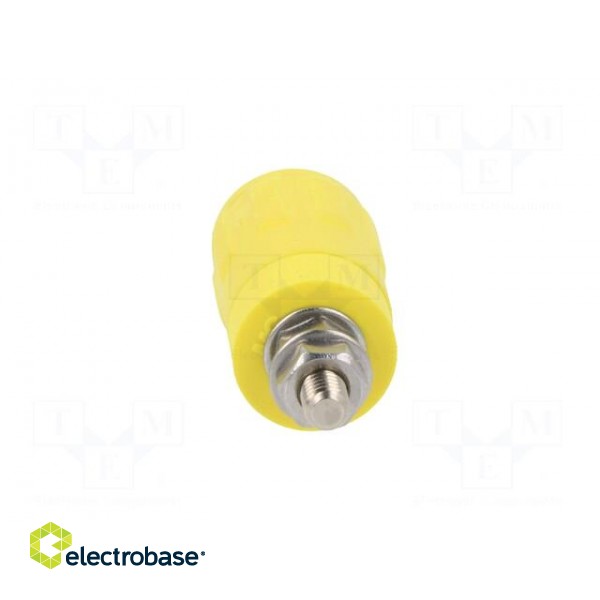 Socket | 4mm banana | 20A | yellow | screw | insulated image 5