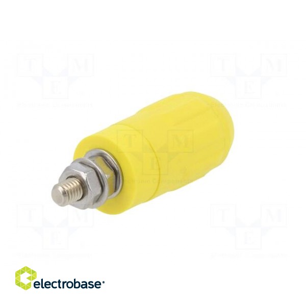 Socket | 4mm banana | 20A | yellow | screw | insulated image 6