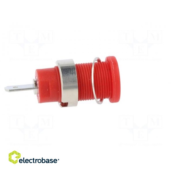 Socket | 4mm banana | 24A | 1000VDC | 24.5mm | red | nickel plated image 7