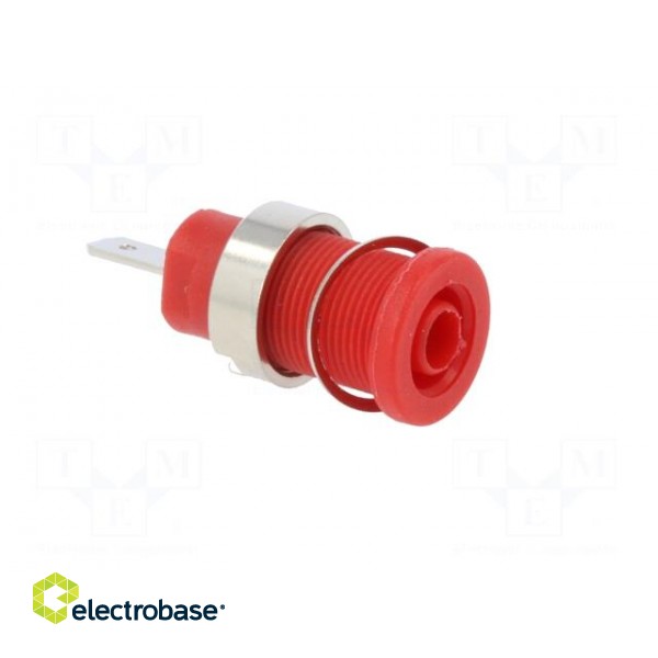 Socket | 4mm banana | 24A | 1000VDC | 24.5mm | red | nickel plated image 8