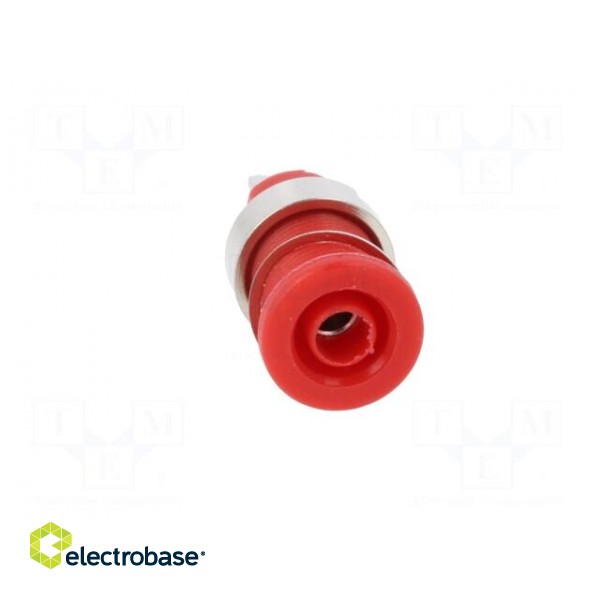 Socket | 4mm banana | 24A | 1000VDC | 24.5mm | red | nickel plated image 9