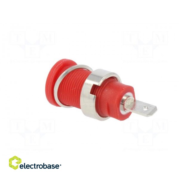 Socket | 4mm banana | 24A | 1000VDC | 24.5mm | red | nickel plated image 4