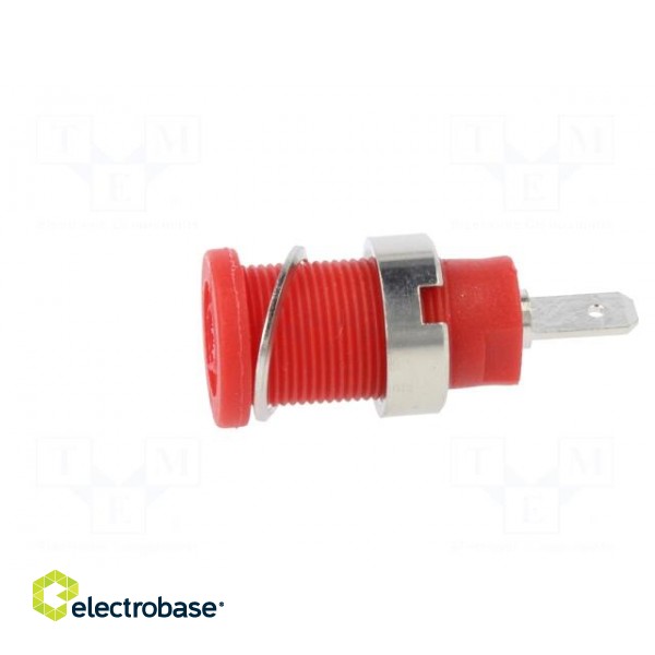 Socket | 4mm banana | 24A | 1000VDC | 24.5mm | red | nickel plated image 3