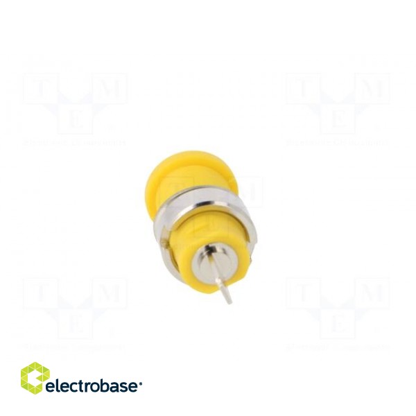 Socket | 4mm banana | 24A | 1000VDC | 24.5mm | yellow | nickel plated image 5