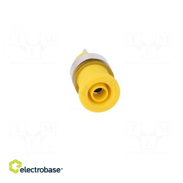 Socket | 4mm banana | 24A | 1000VDC | 24.5mm | yellow | nickel plated image 9